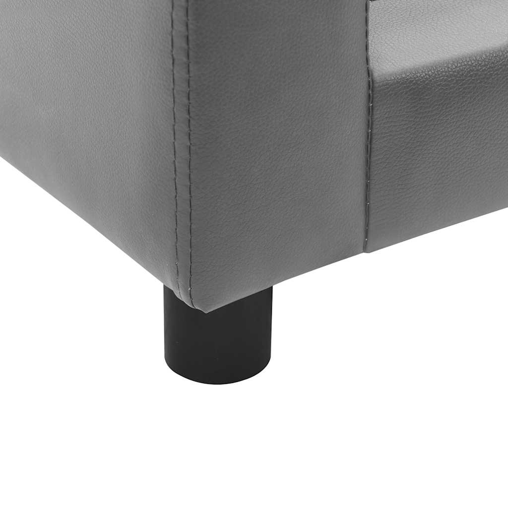 vidaXL Sofa dla psa, szara, 60x43x30 cm, plusz i sztuczna skóra