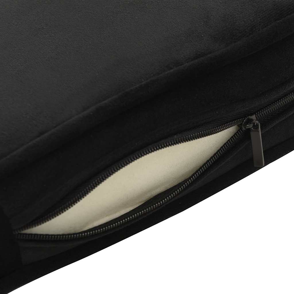 vidaXL Sofa dla psa, czarna, 60x43x30 cm, plusz i sztuczna skóra
