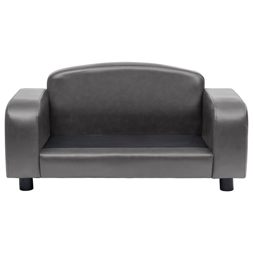 vidaXL Sofa dla psa, szara, 80x50x40 cm, sztuczna skóra