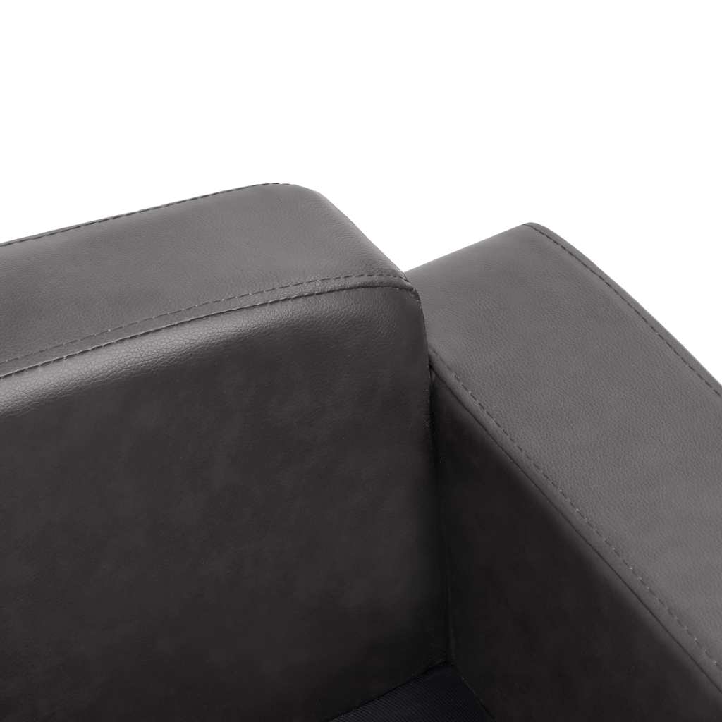 vidaXL Sofa dla psa, szara, 80x50x40 cm, sztuczna skóra