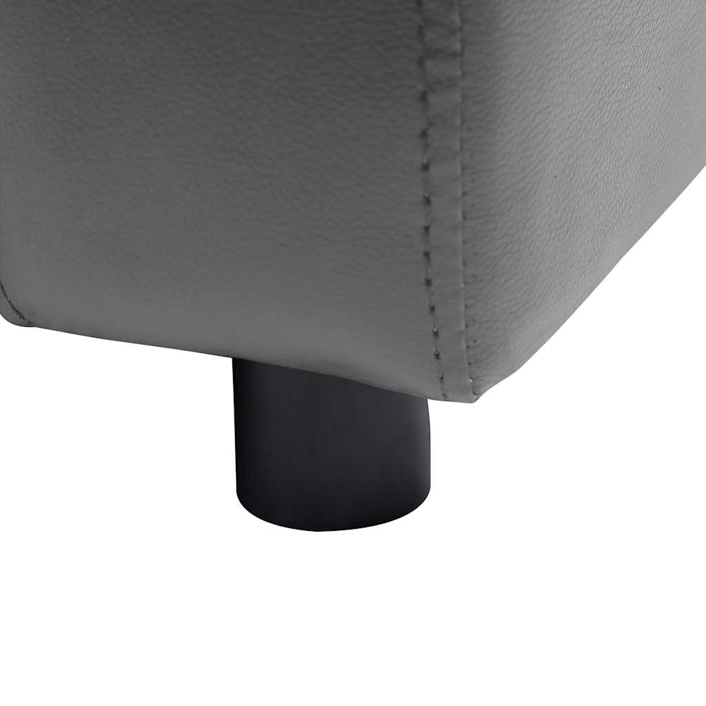 vidaXL Sofa dla psa, szara, 80x50x40 cm, sztuczna skóra