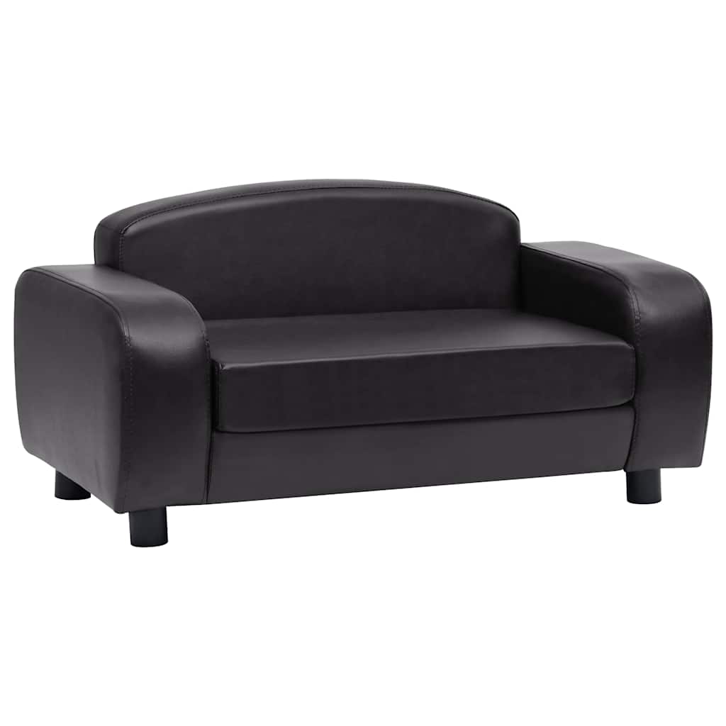 vidaXL Sofa dla psa, czarna, 80x50x40 cm, sztuczna skóra