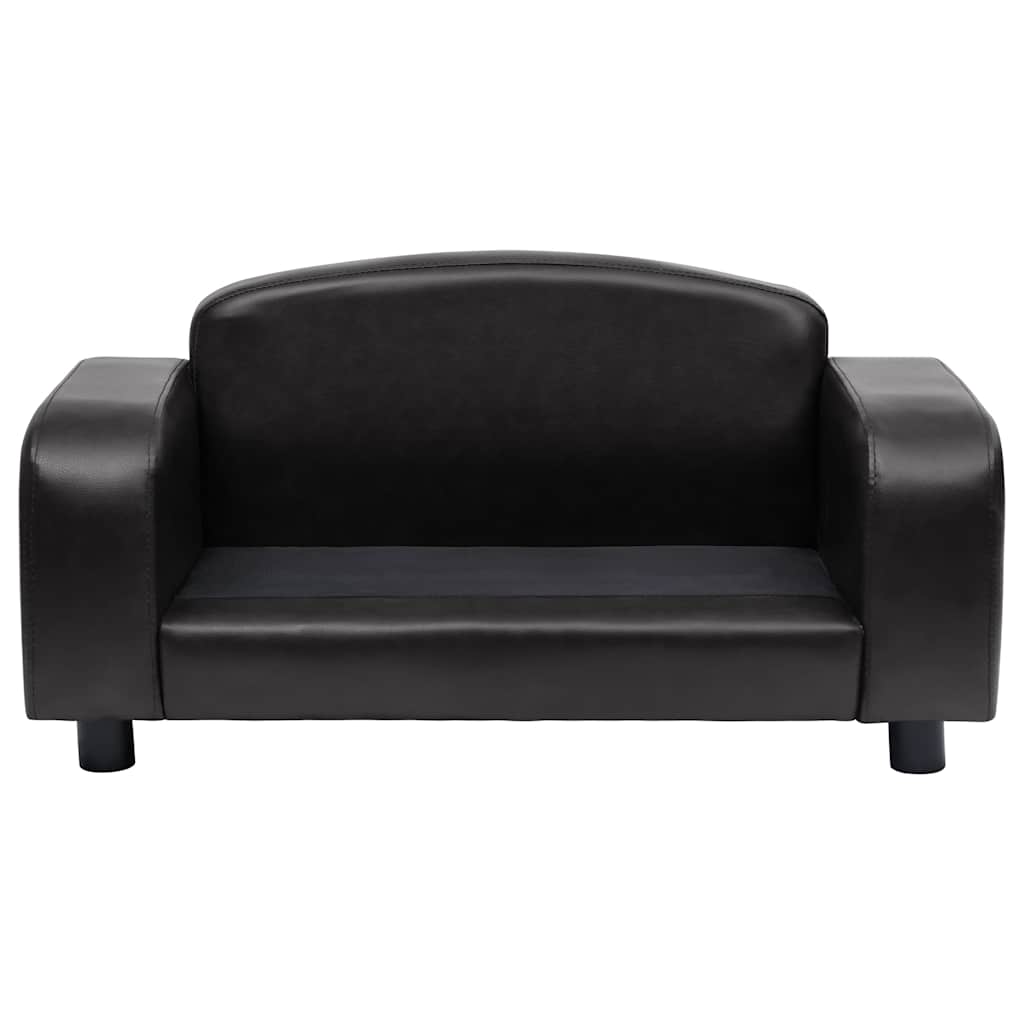 vidaXL Sofa dla psa, czarna, 80x50x40 cm, sztuczna skóra