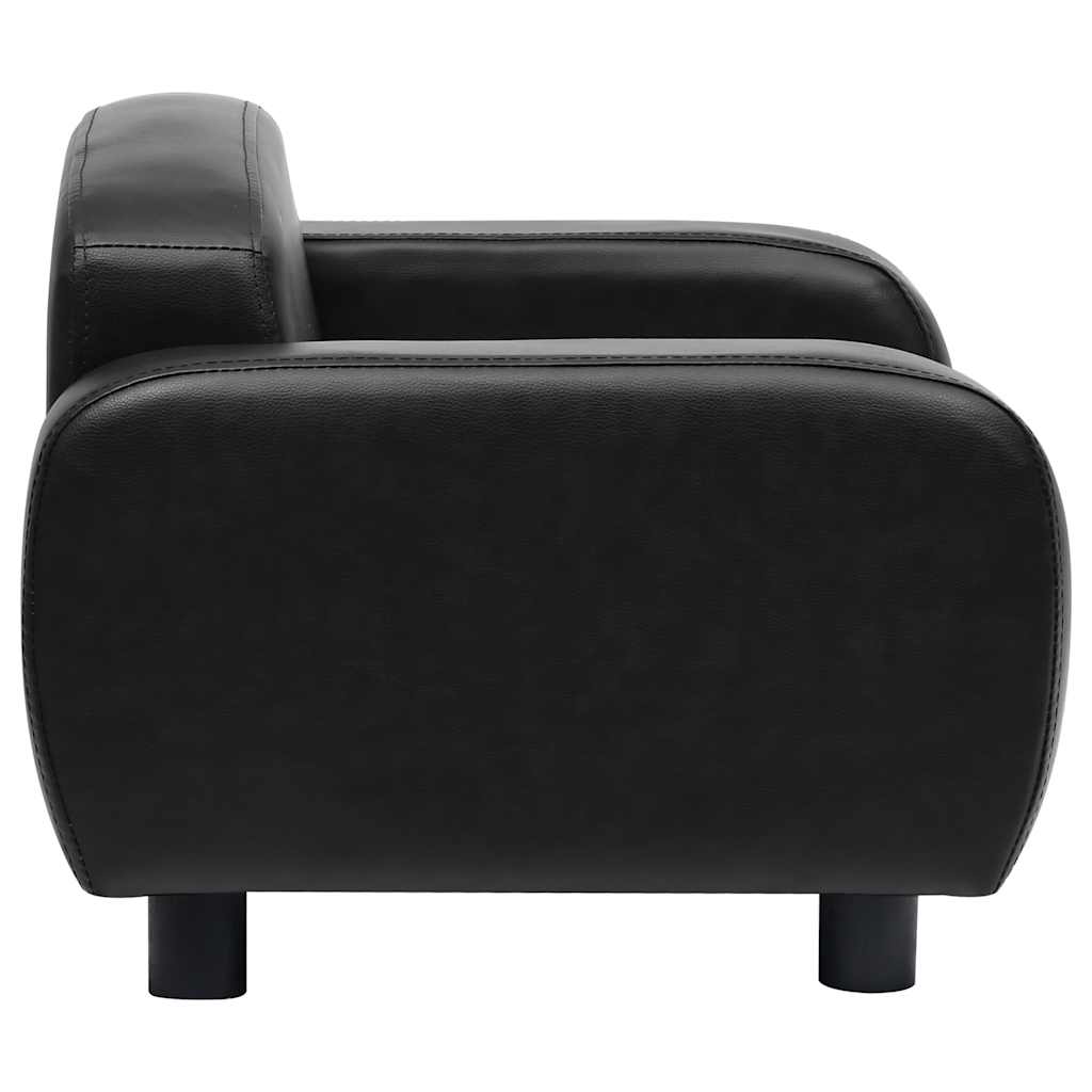 vidaXL Sofa dla psa, czarna, 80x50x40 cm, sztuczna skóra