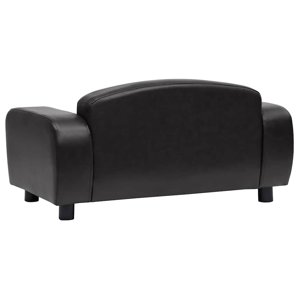 vidaXL Sofa dla psa, czarna, 80x50x40 cm, sztuczna skóra