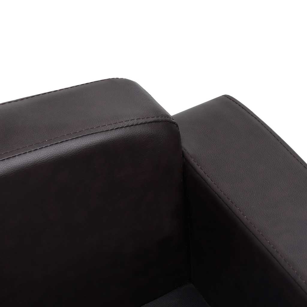 vidaXL Sofa dla psa, brązowa, 80x50x40 cm, sztuczna skóra