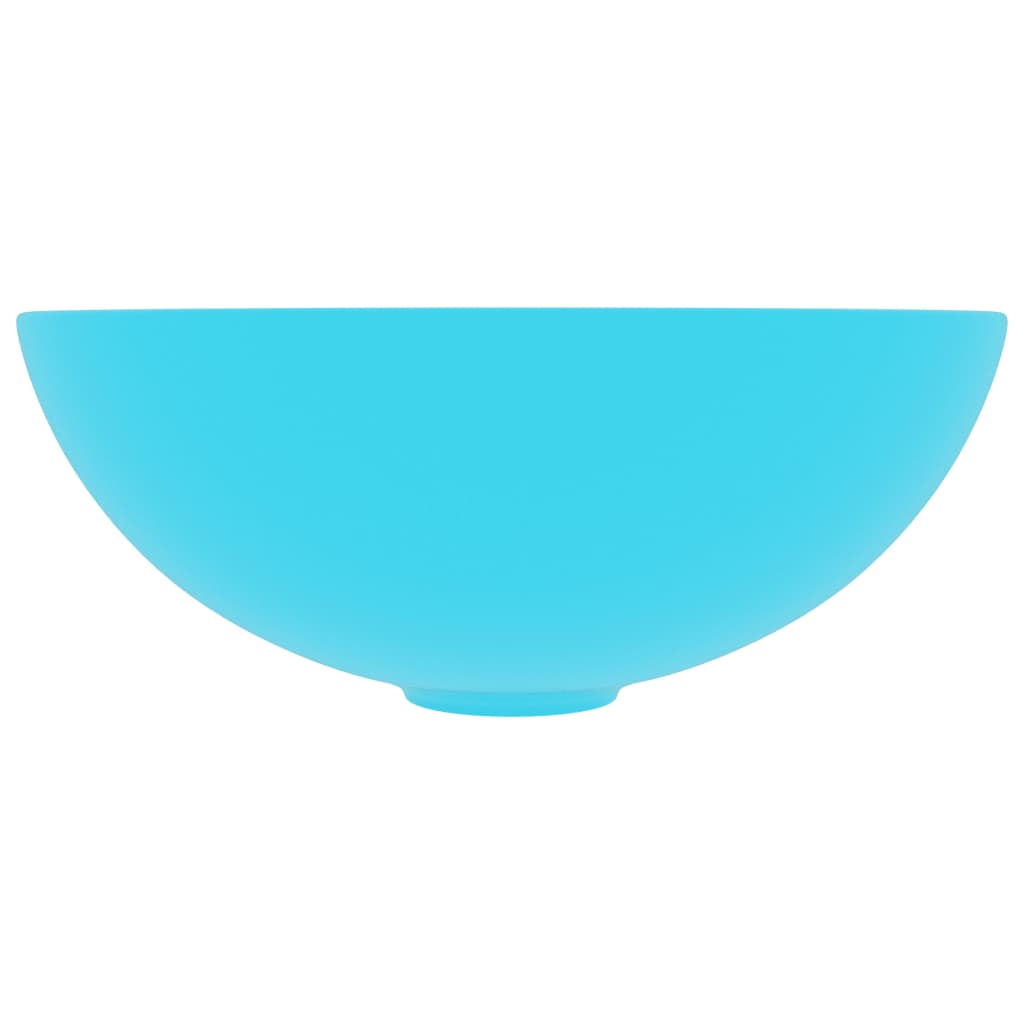 vidaXL Umywalka łazienkowa, ceramiczna, jasnozielona, okrągła