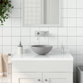 vidaXL Umywalka łazienkowa, ceramiczna, jasnoszara, okrągła