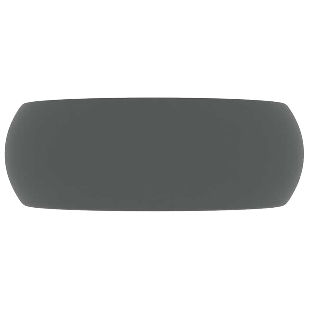 vidaXL Luksusowa, okrągła umywalka, ciemnoszary mat, 40x15cm, ceramika
