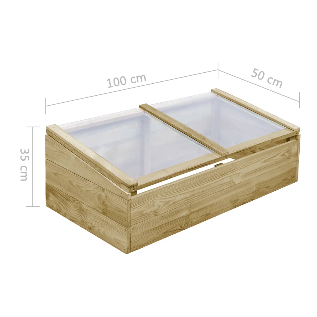 vidaXL Inspekty, 2 szt., impregnowane drewno sosnowe, 100x50x35 cm
