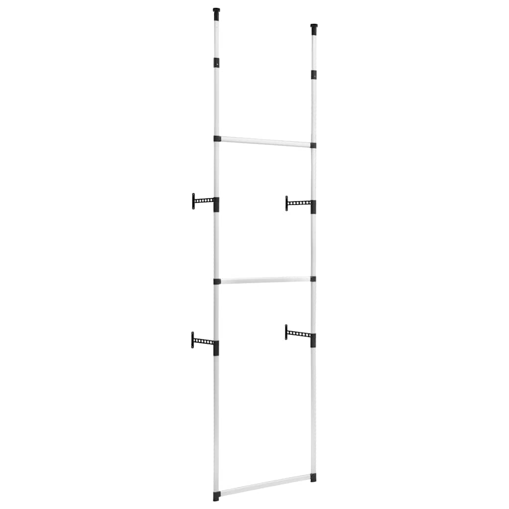 vidaXL System teleskopowych drążków do garderoby, aluminiowy