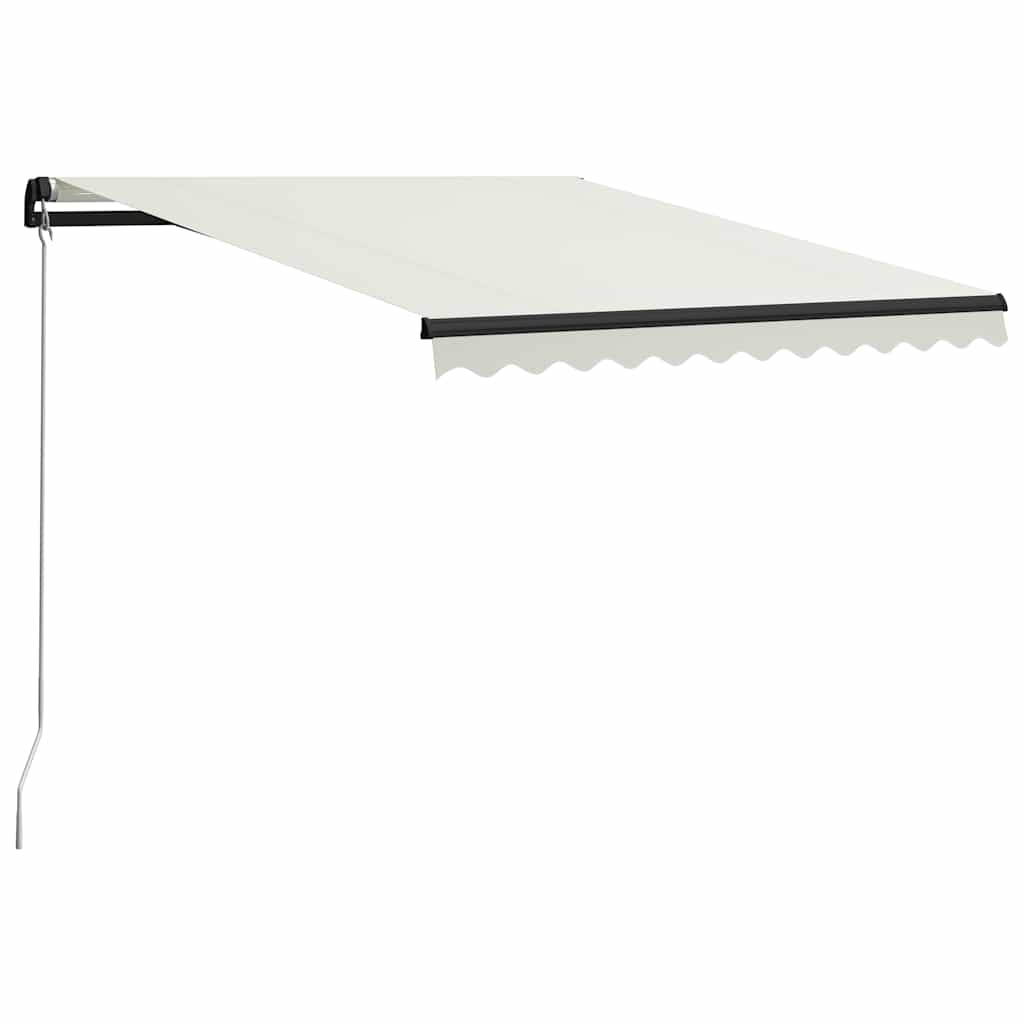 vidaXL Ręcznie zwijana markiza z LED, 300 x 250 cm, kremowa