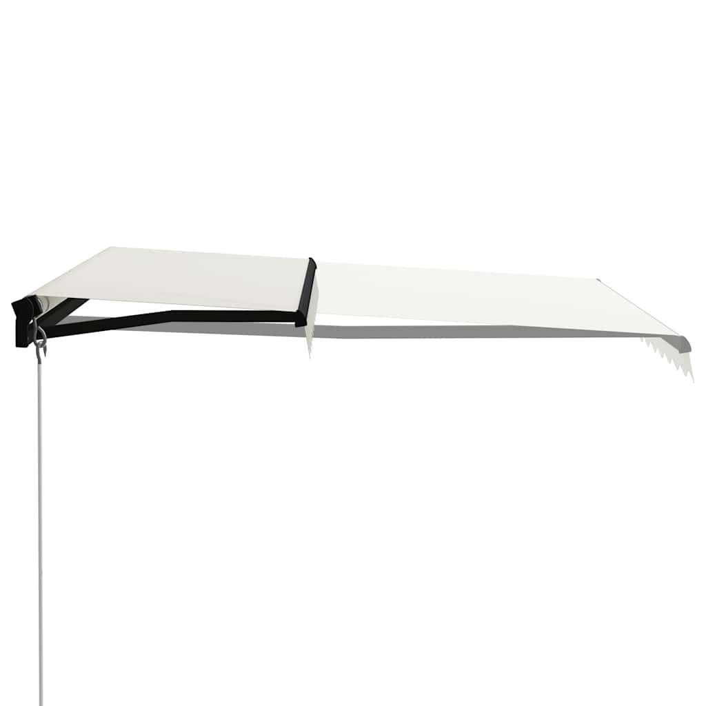 vidaXL Ręcznie zwijana markiza z LED, 300 x 250 cm, kremowa