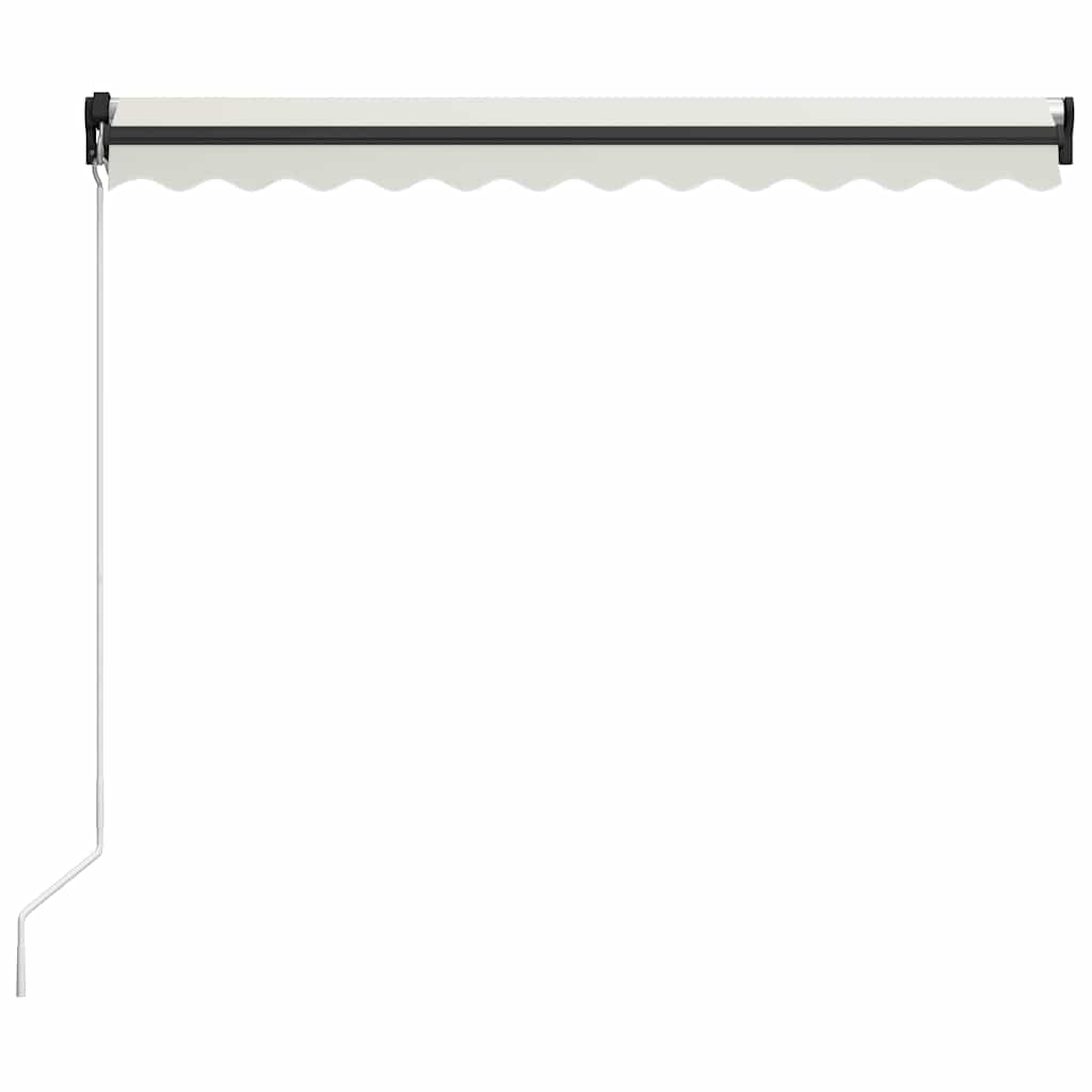 vidaXL Ręcznie zwijana markiza z LED, 300 x 250 cm, kremowa
