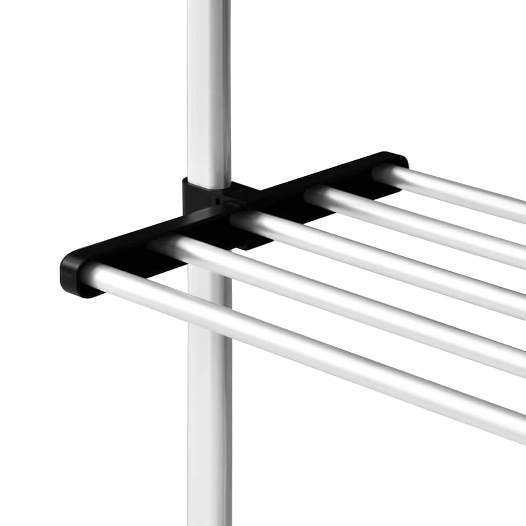 vidaXL System teleskopowych drążków z półkami do garderoby, aluminiowy