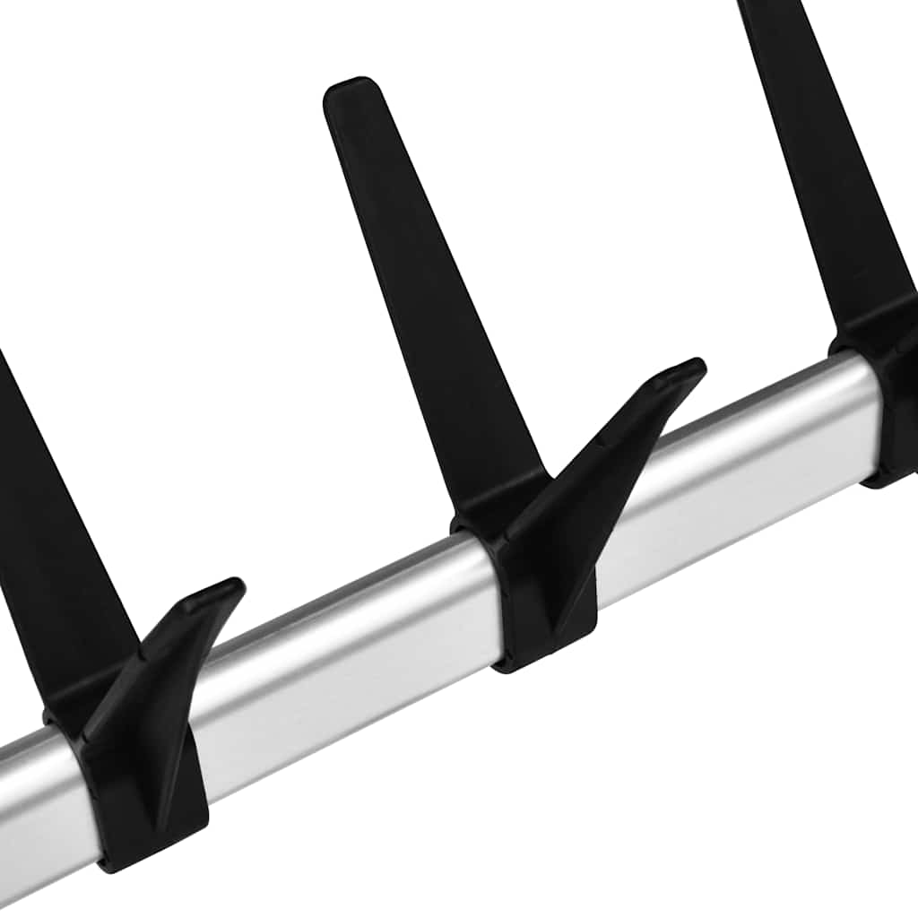 vidaXL Teleskopowy system z półką i drążkami do garderoby, aluminiowy