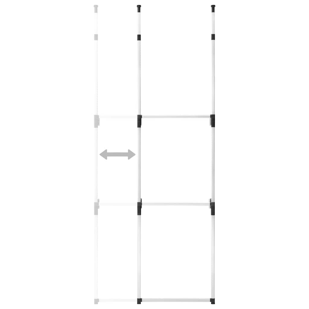 vidaXL System teleskopowych drążków do garderoby, aluminiowy