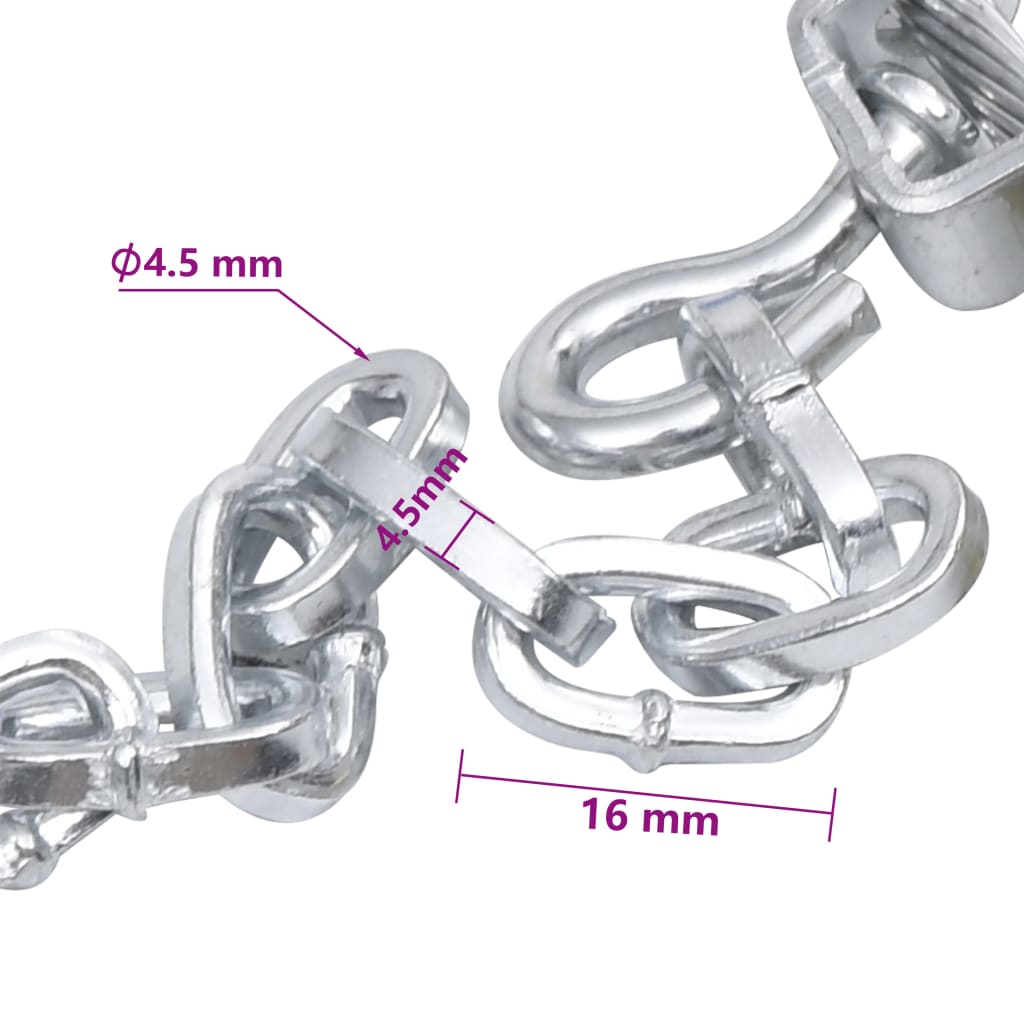 vidaXL Łańcuchy śniegowe, 2 szt., 16 mm, SUV, 4x4, rozmiar 400