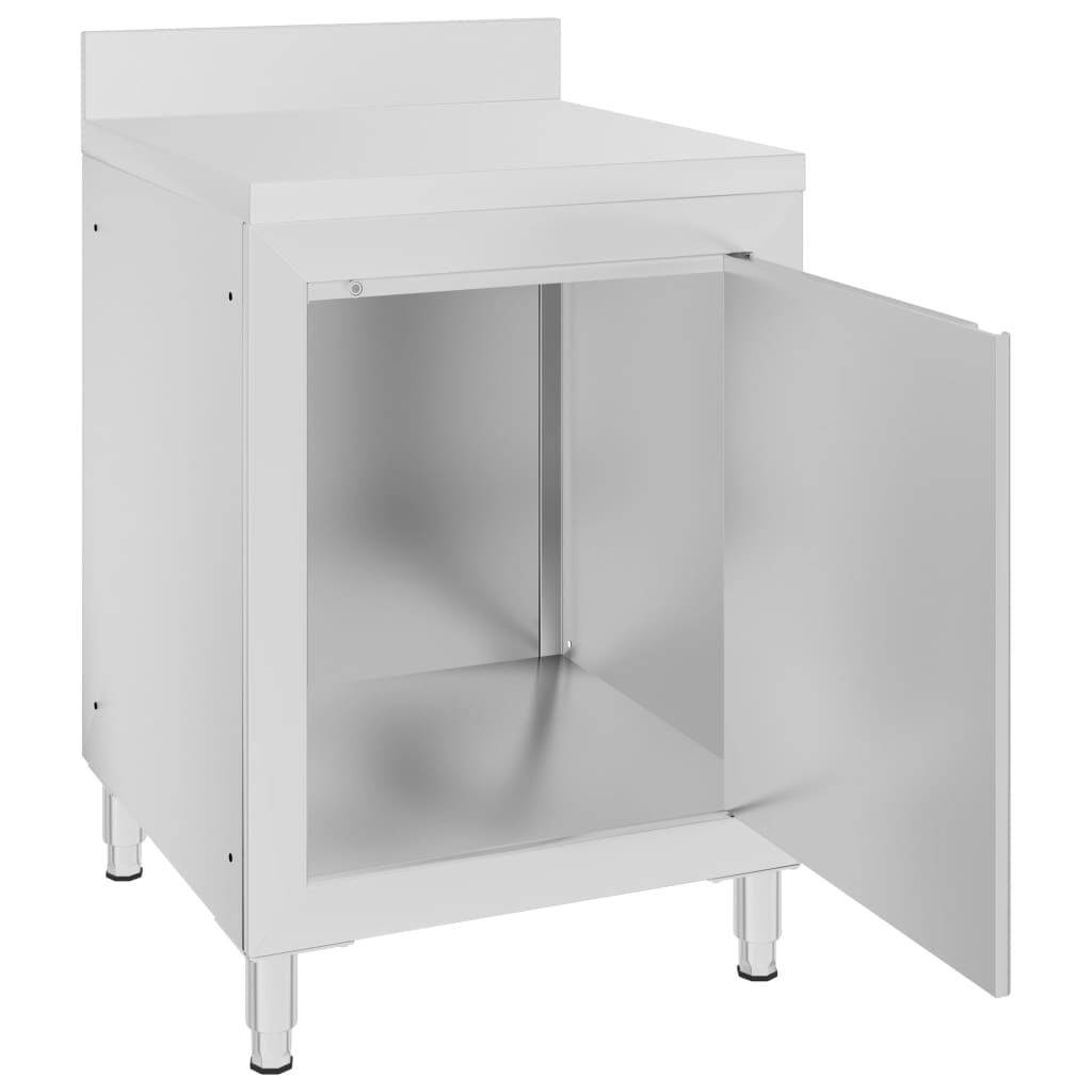 vidaXL Gastronomiczna szafka kuchenna, 60x60x96 cm, stal nierdzewna