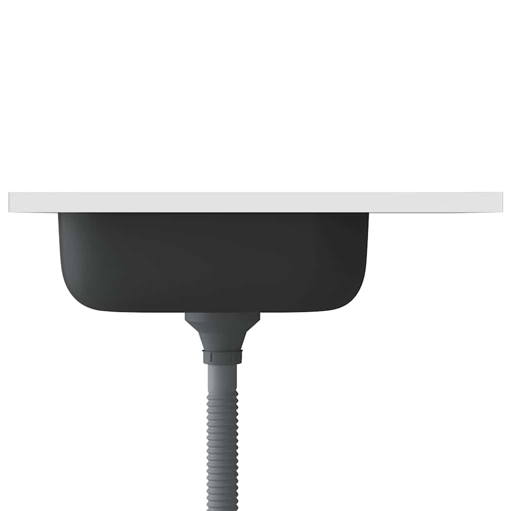 vidaXL Zlew kuchenny z ociekaczem, srebrny, 600x500x155 mm, stal