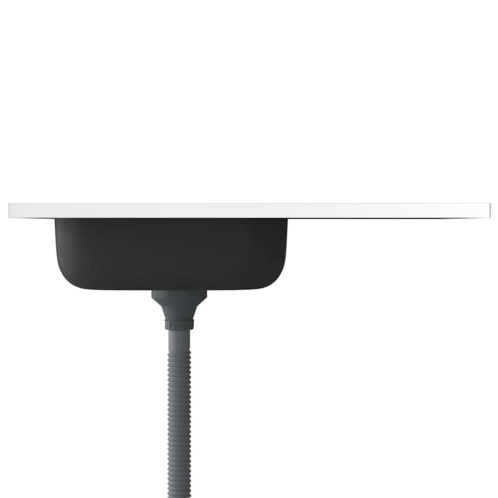 vidaXL Zlew kuchenny z ociekaczem, srebrny, 800x600x155 mm, stal