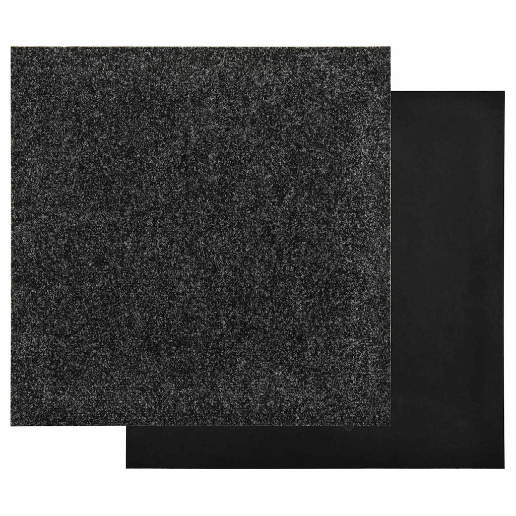 vidaXL Dywan 20 pcs Czarny 50 x 50 cm bitum