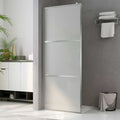 vidaXL Ścianka prysznicowa, mrożone szkło ESG, 140 x 195 cm
