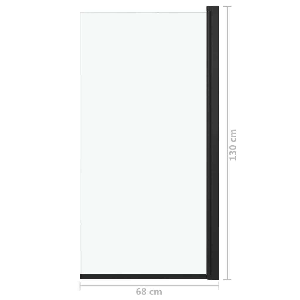vidaXL Kabina prysznicowa, ESG, 68x130 cm, czarna