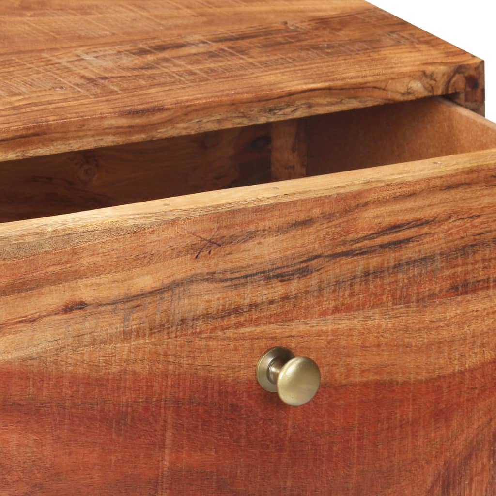 vidaXL Stolik konsola, 90x35x75 cm, surowe drewno akacjowe