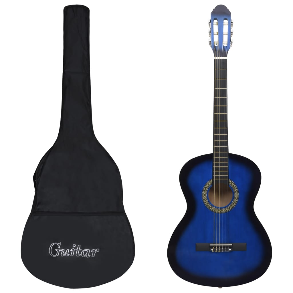 vidaXL Gitara klasyczna dla początkujących, 4/4, 39", z pokrowcem