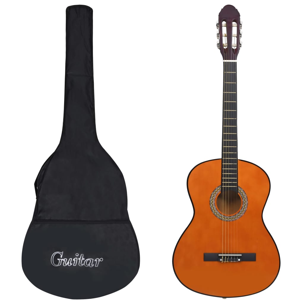 vidaXL Gitara klasyczna dla początkujących, 4/4, 39", z pokrowcem