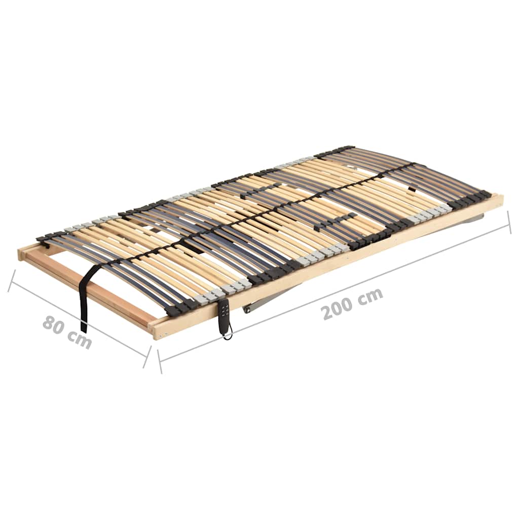 vidaXL Elektryczny stelaż do łóżka z 42 listwami, 7 stref, 80 x 200 cm