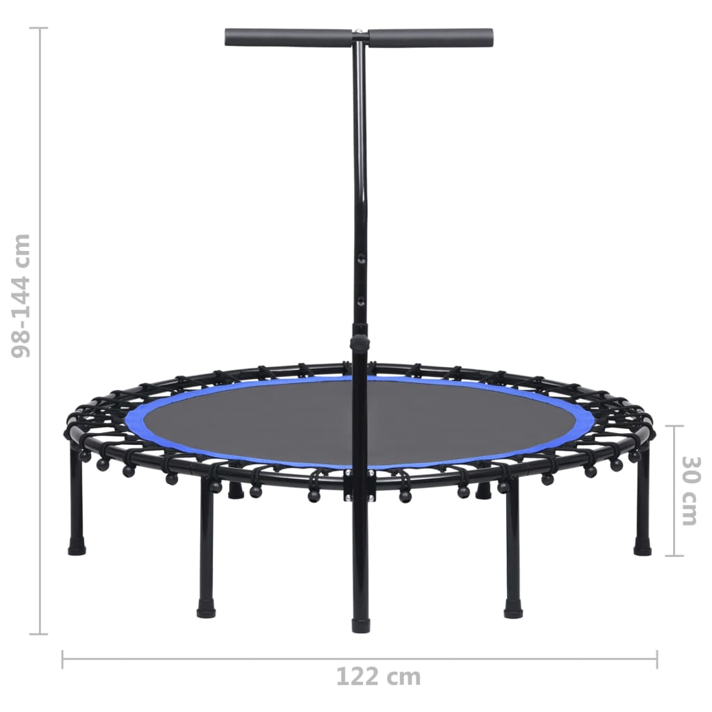 vidaXL Trampolina fitness z uchwytem, 122 cm