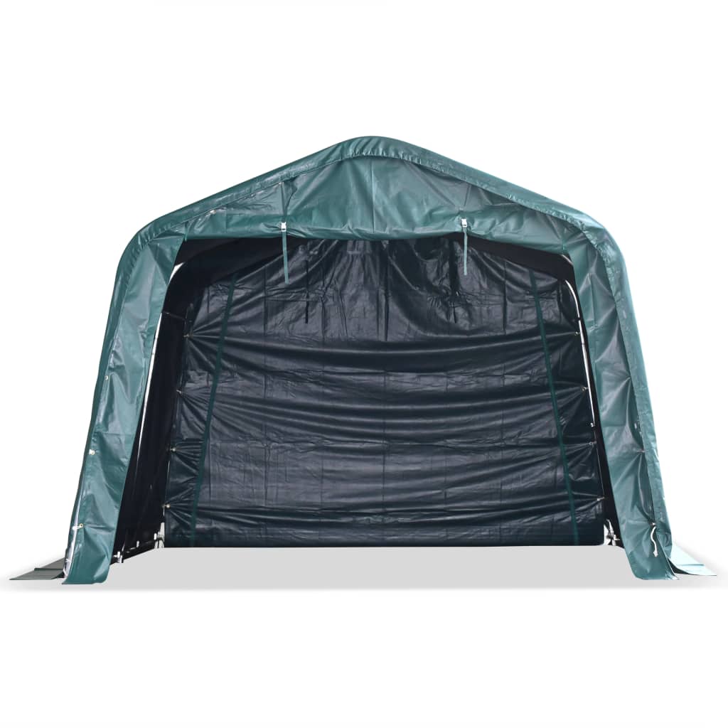 vidaXL Namiot dla bydła, PVC 550 g/m², 3,3 x 3,2 m, ciemnozielony