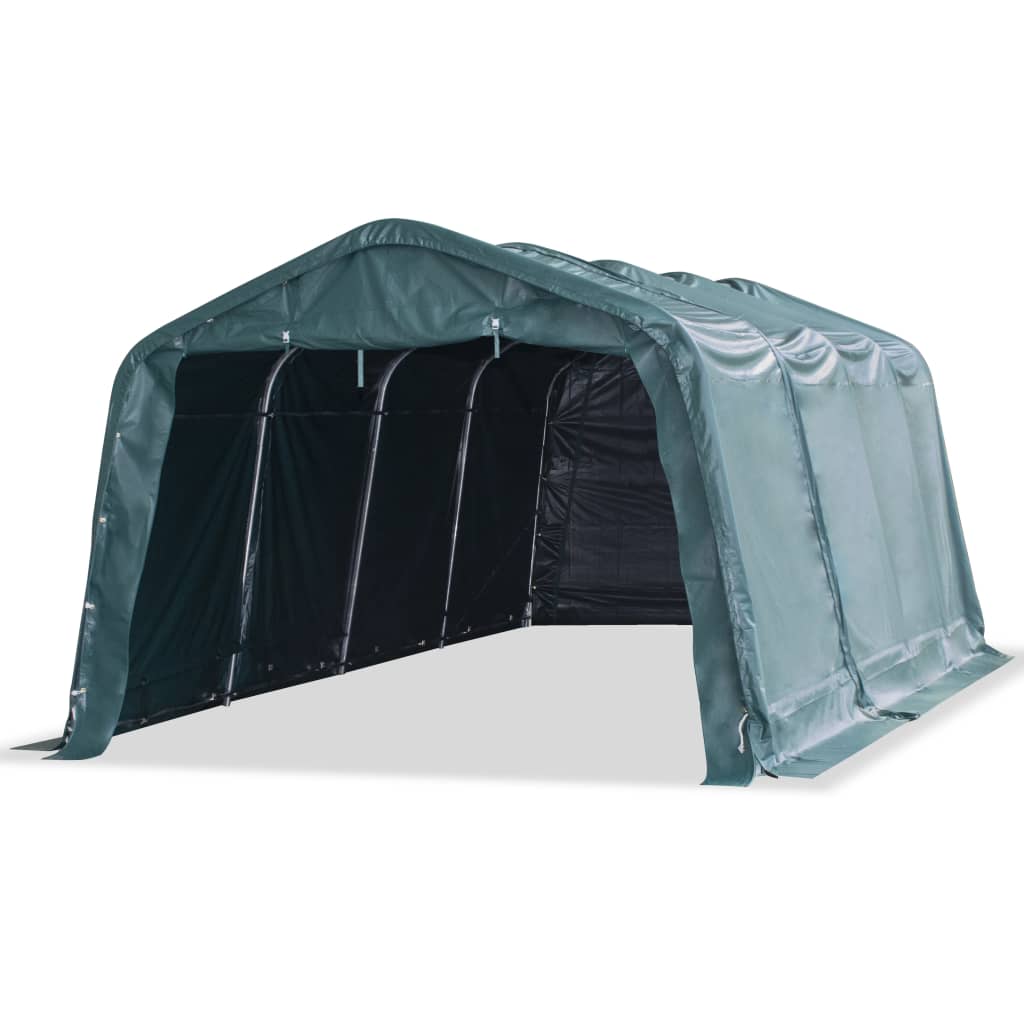 vidaXL Namiot dla bydła, PVC 550 g/m², 3,3 x 6,4 m, ciemnozielony