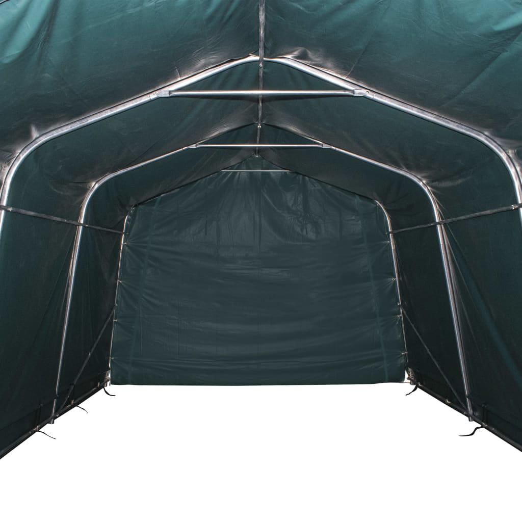vidaXL Namiot dla bydła, PVC 550 g/m², 3,3 x 8 m, ciemnozielony