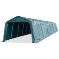 vidaXL Namiot dla bydła, PVC 550 g/m², 3,3 x 16 m, ciemnozielony
