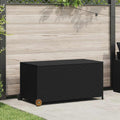 vidaXL Skrzynia ogrodowa, czarna, 120x65x61 cm, rattan PE