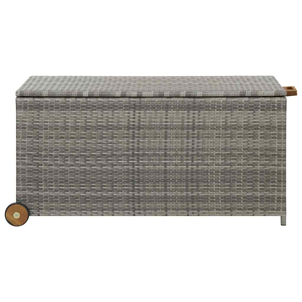 vidaXL Skrzynia ogrodowa, jasnoszara, 120x65x61 cm, polirattan