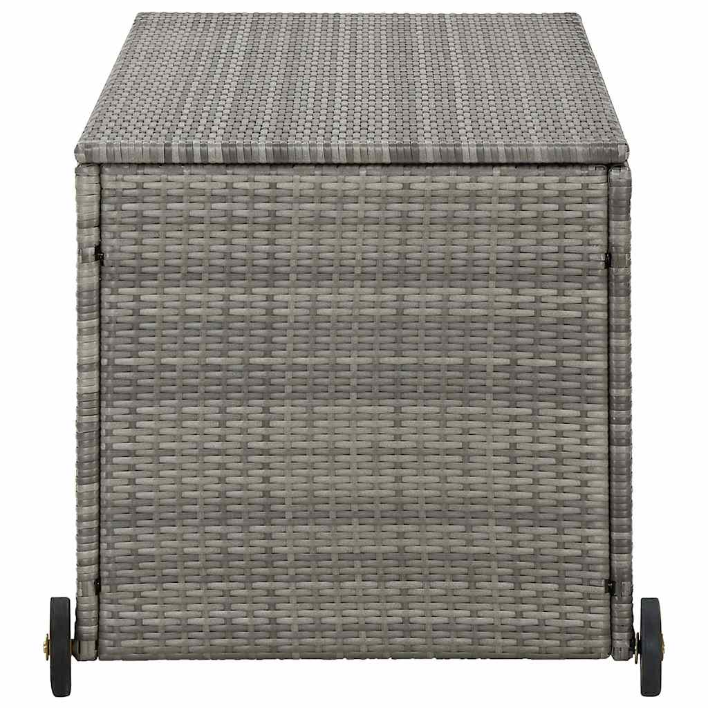 vidaXL Skrzynia ogrodowa, jasnoszara, 120x65x61 cm, polirattan