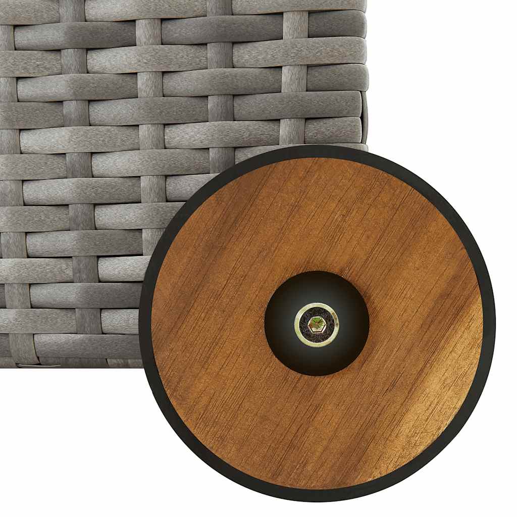 vidaXL Skrzynia ogrodowa, jasnoszara, 120x65x61 cm, polirattan