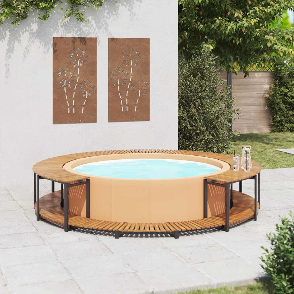 vidaXL Obudowa domowego spa, 273x53 cm, drewno akacjowe