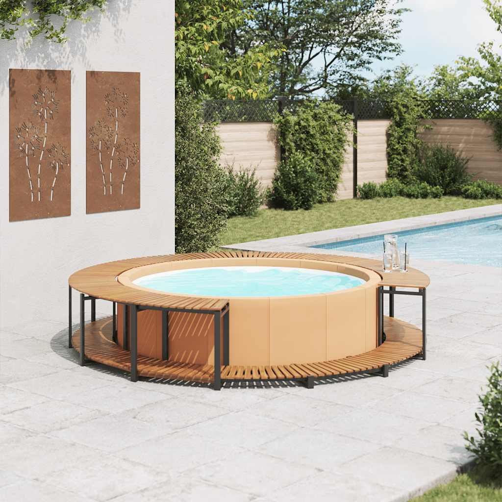 vidaXL Obudowa domowego spa, 273x53 cm, drewno akacjowe
