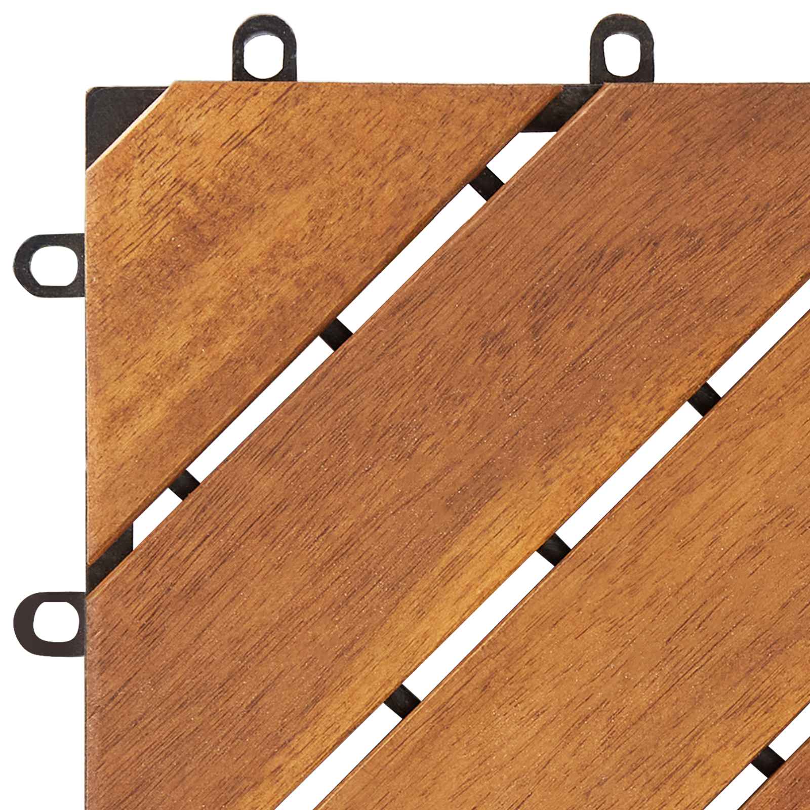vidaXL Płytka Tarasowa 10 pcs Brązowy 30 x 30 cm Drewno Akacjowe