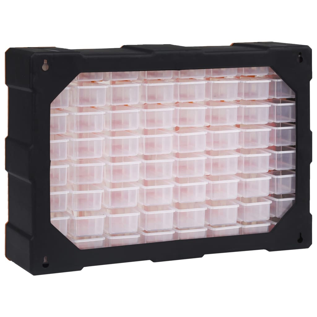 vidaXL Organizer z 64 szufladkami, 52x16x37,5 cm