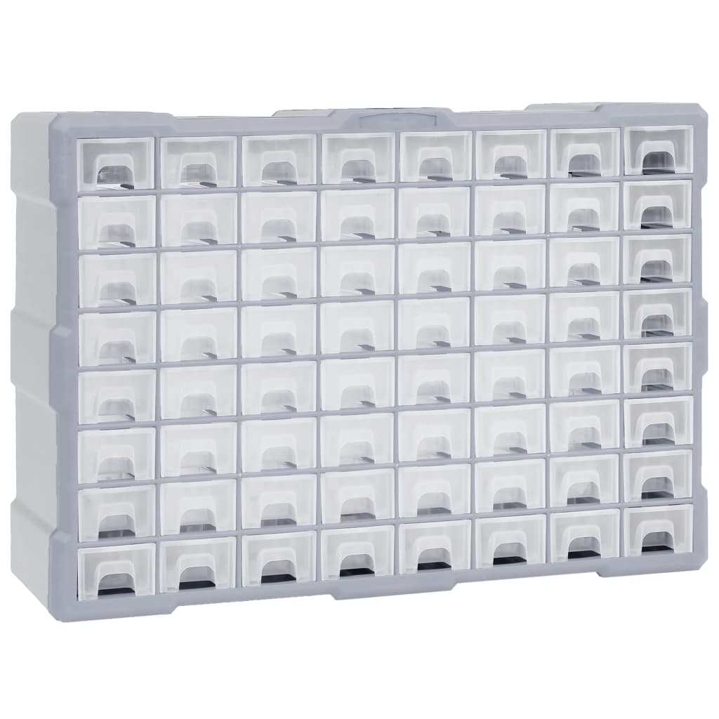 vidaXL Organizer z 64 szufladkami, 52x16x37,5 cm