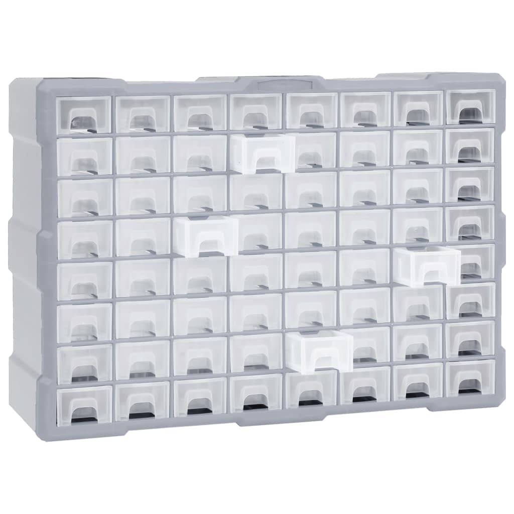 vidaXL Organizer z 64 szufladkami, 52x16x37,5 cm