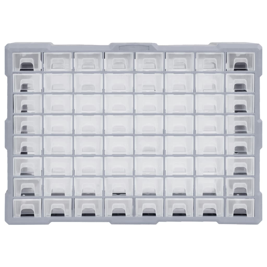 vidaXL Organizer z 64 szufladkami, 52x16x37,5 cm