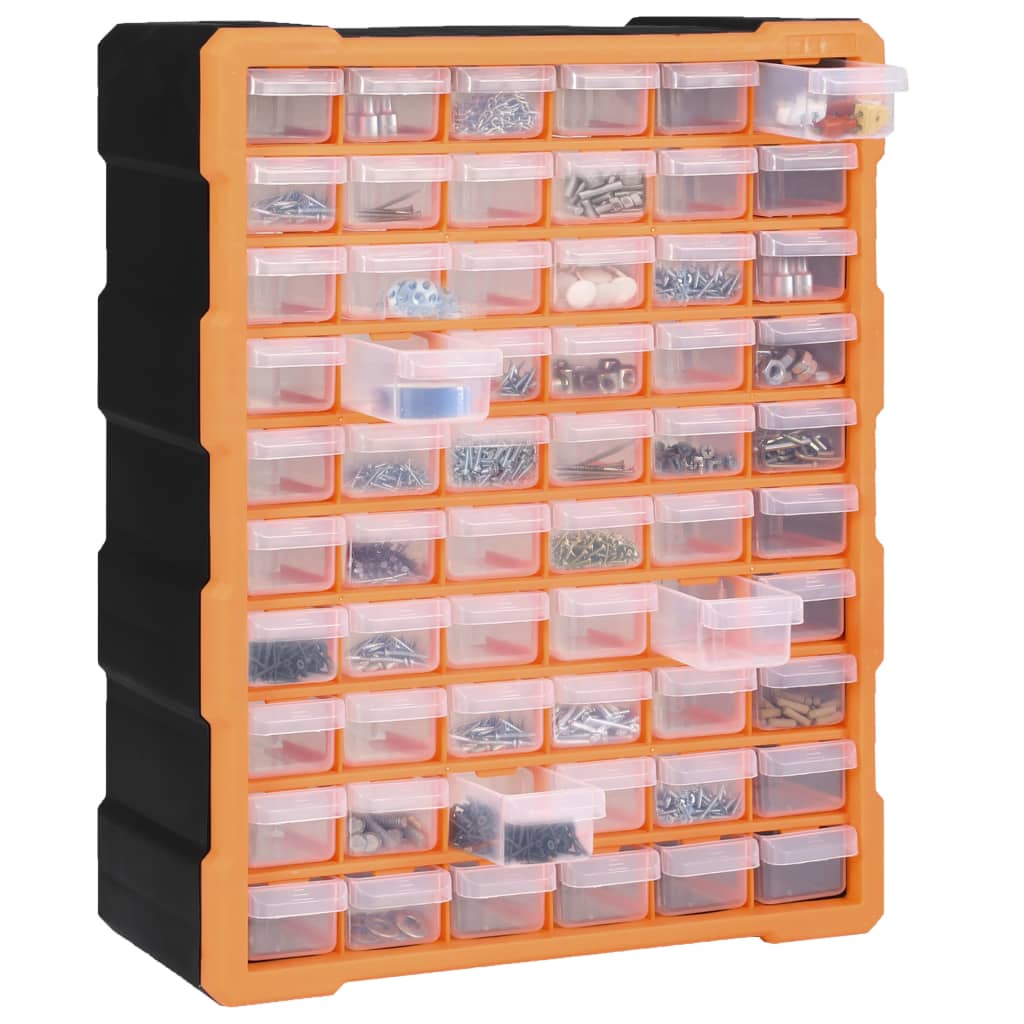 vidaXL Organizer z 60 szufladkami, 38x16x47,5 cm