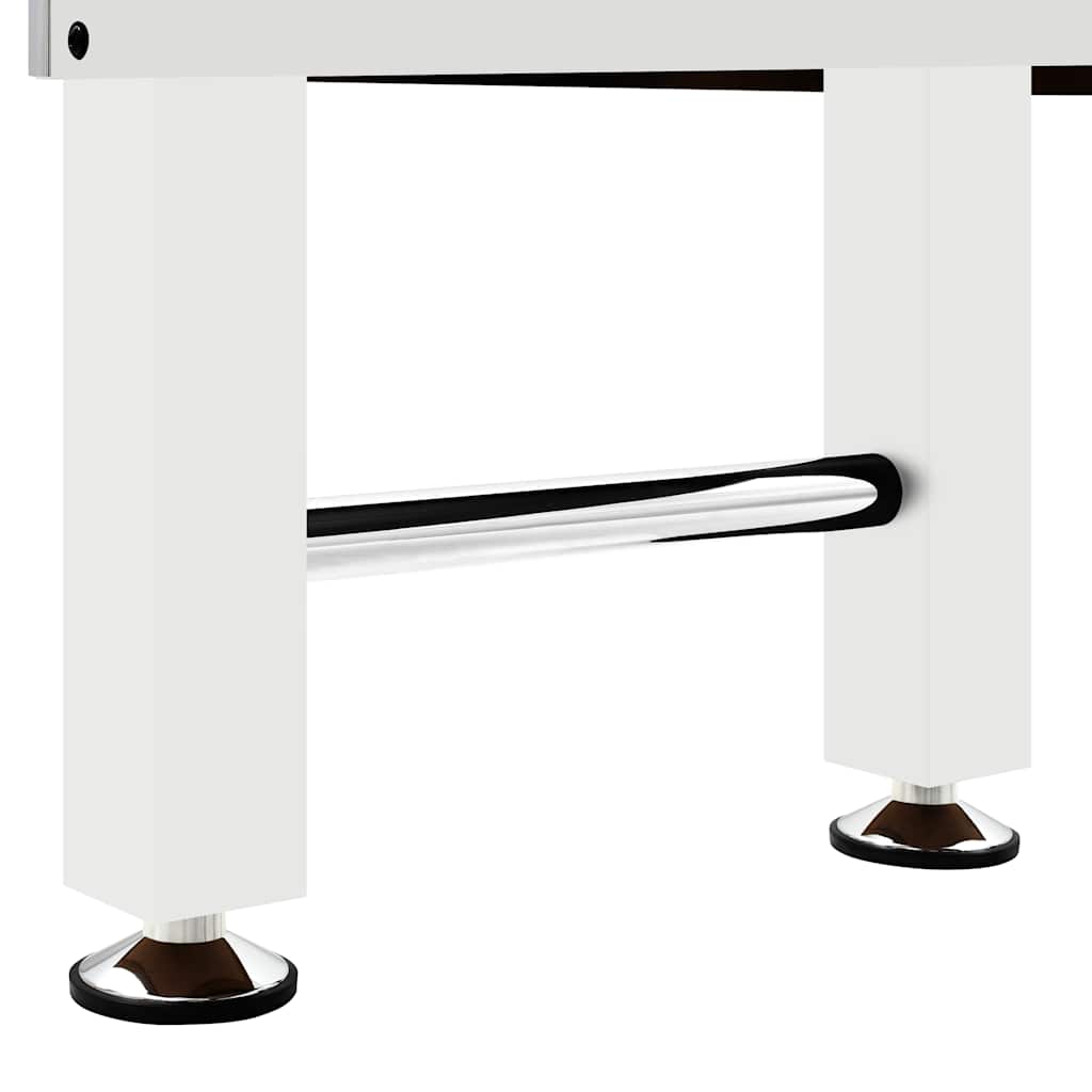 vidaXL Stół do gry w piłkarzyki, stal, 60 kg, 140x74,5x87,5 cm, biały